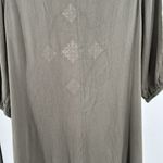 Umgee  S Boho Olive Tunic mini dress Embroidery fringe tassels coverup oversized Photo 8