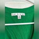 CAbi  Woman’s Deep Green Lightweight Clean Beauty Blouse Size Medium Photo 2