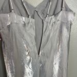 Wild Fable Gray Iridescent Maxi Slip Dress Size XL Fairy Glam Babydoll Satin NWT Photo 6