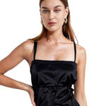 VINTAGE 90'S BLACK SATINY CAMI TANK NY &‎ COMPANY SIZE MEDIUM. Photo 0