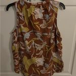 Cynthia Rowley Linen Blend Sleeveless Boho floral Tunic Top Medium Photo 4