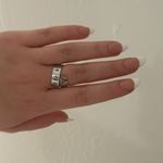 Silver adjustable wrapped “take no bull s” silver stamped ring Photo 2