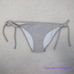 Solid & Striped New!  The Tenley metallic ribbed‎ bikini bottom Platinum,  size M Photo 1