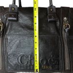 Chloé CHLOE ECLIPSE Logo Chocolate Brown Shoulder Bag with Exterior Zipper Pockets Photo 9