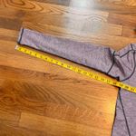 Zella Womens XS Light Purple Gray Striped Long Sleeve V-neck Hoodie Athletic Top Photo 4