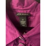 Lane Bryant Women's Purple Ruffle Shirt Jacket Belted Plus Size 28 NWT Photo 4