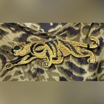 Rare VTG Jeanette Scupin Leopard Print Camisole Embroidered Tiger Top Germany M Green Size M Photo 2