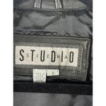 Siena Studio Vintage Genuine Leather Button Front Jacket Size 6 Black Photo 2