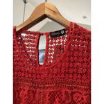 Darity Red Crochet Lace Dress Cocktail Party Formal XS Photo 2