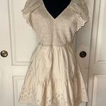 Gap  CREAM KNIT RUCHED COUNTRY WESTERN EYELET BOHO DRESS Photo 0