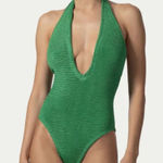 Zaful  Green One Piece Halter Back Swimsuit(Size Small) Photo 0