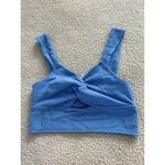 Madewell  Cutout Knot-Front Crop Tank Top Oasis Blue Size S Photo 6