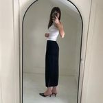 Valerie Stevens  Vintage 80s Wool Midi Skirt Size 2P Black Photo 3