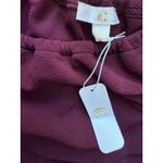 Chic Off Shoulder Wide Leg Jumpsuit Burgundy Size L Polyester Spandex Purple Size L Photo 3