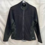 REI adult black gray fleece full zip pocket outdoor athletic active jacket S/M Photo 0