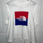 The North Face  Womens White Red Blue Graphic Tank Top Size XL Photo 0
