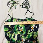 EXPRESS Black Tropical Floral Tiered Maxi Dress Tie Straps Size XS Pockets Photo 10