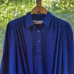 Schrader Sport Custom Casuals 80's Era Women's Vintage Blue Pleated Dress Size M Size M Photo 2