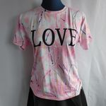 Pink Paint Drip Tie Dye LOVE SS T Shirt Size undefined Photo 2
