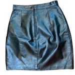 Wilsons Vintage Black Leather Mini Skirt, Size 6 Photo 1