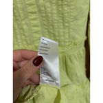 Free People Billie Mini Dress Long Sleeve Ruffle Tiered 100% Cotton Green Size M Photo 1