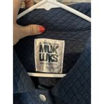 Muk Luks Womens Size XL Blue Quilted Lounge Shacket Snap Front Photo 1