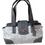 Coach Vintage Hampton Carryall Canvas Gray Women's Designer Shoulder Bag Photo 2