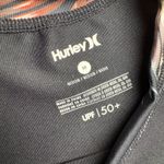 Hurley Womens Rash Guard Long Sleeve Black Tropical Leaf Print UPF 50+ Medium Photo 3