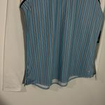 NWT Belyn Key Piped Shade Raglan Golf Top In Moonstruck Stripe‎ White/Blue Small Blue Photo 8