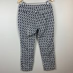 Adrianna Papell Ankle Pants 10 Black White Printed Stretch Office Workwear Women Photo 3