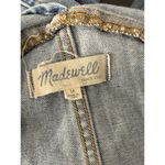 Madewell Bayfront Crop Denim Front Button Pocket Overalls - Blue / Size Medium Photo 2