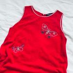 Vintage bright pink maxi dress with beaded butterfly details Red Photo 4