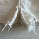 We The Free Shorts Bright White Distressed High Rise Waist Denim Jean Sz 28 EUC Photo 7