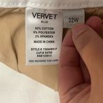 Vervet High Rise Cropped Raw Hem Wide Leg White Jeans Size 22W Photo 6