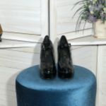 Ellie  300-Eden Maryjane Chunky Platform Peep-Toe Patent Leather Black sz US 6.5 Photo 4