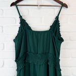 BTFBM Green Strappy Jumpsuit Smocked Waist Romper Ruffle Trim Playsuit XL Photo 5