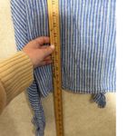 Rails  Sloane Azure Stripe Tie Front Button Down‎ Blouse Top Linen Blend Coastal Photo 4