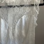 Bebe Ruffle Mock Neck Lace mini dress Photo 2