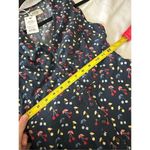 Marine layer NWT  Holli Sleeveless Jumpsuit Blue Cherry Print Pockets Tie Belt XS Photo 5