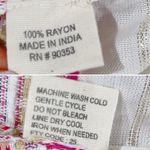 Rebellion Again Cream Pink Striped Beach Swim Kimono Cover Up Cardigan Size M Photo 5