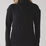Lululemon Kick The Cold Funnel Neck Size 4 Black Sweatshirt Photo 0