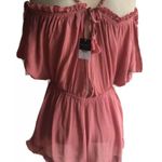 Topshop Dusty Pink Ruffle Romper Photo 4