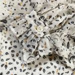 Joie  Women's White Floral Blouse Top‎ Sheer w/ Ruffles SZ Small Photo 10