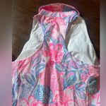 Lilly Pulitzer  white blue pink luxathletic polo shirt Photo 4