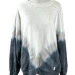 Free People  Ombre Tie Dye Metti Crew Black White Size Small Oversized Pockets Photo 1