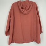 Tommy Bahama  Womens Linen Blend Hoodie Half Zip Lightweight 3/4 Sleeve Size XL Photo 5