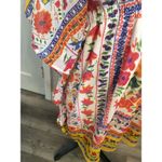 Plus Size 1X Womens Kaftan boho V Neck floral Midi vaca beach Speed control NY Photo 2