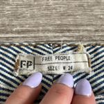Free People  Striped Distressed Skinny Jeans Photo 3