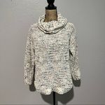 Jessica Simpson  Chunky Knit Speckled Multicolor Cowl Neck Sweater size Small Photo 0