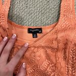 Coral Orange Lace Crop Top Size M Photo 2